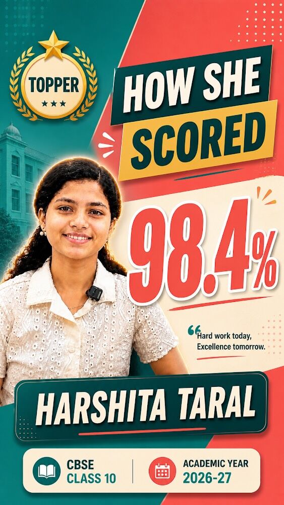 98.4% and still grounded — a candid conversation with our Grade X topper Harshita Taral